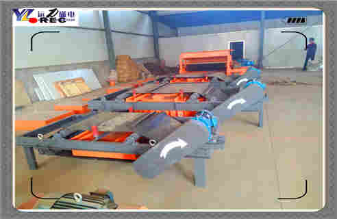 除鐵器，皮帶上安裝的除鐵器，皮帶機(jī)上安裝的除鐵器如何向下卸鐵